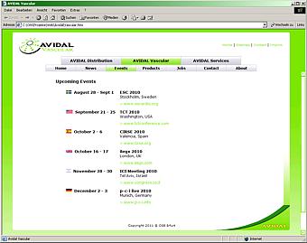 AVIDAL Vascular GmbH - Web-Seiten