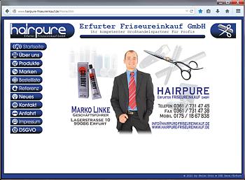 Hairpure - Erfurter Friseureinkauf GmbH - Web-Seiten