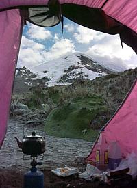 Blick aus dem Zelt in ca. 4800 m ü.NN