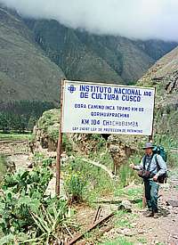 "Kilometer 88" der Ausgangspunkt zum "Inka-Trail"