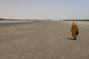Eine Sandbank im Nil